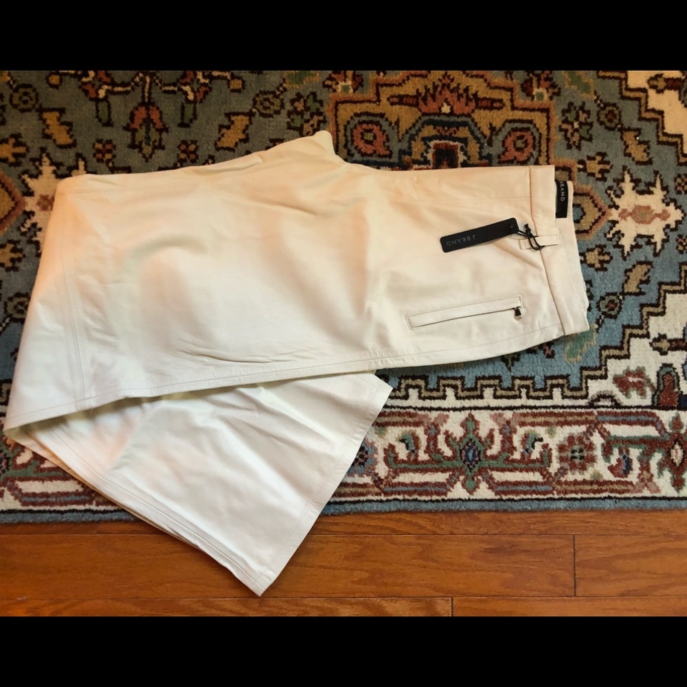 JBrand 100% Leather Carine Wide Leg Pant, Size 27